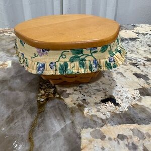 Longaberger Basket with Floral Fabric Liner